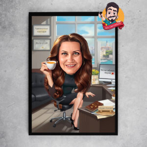 Карикатура "Бизнес дама"