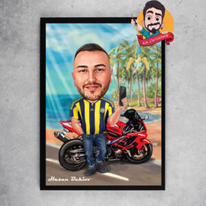 Карикатура "Моторист"