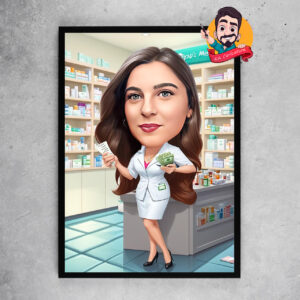 Карикатура “Жена аптекарка”