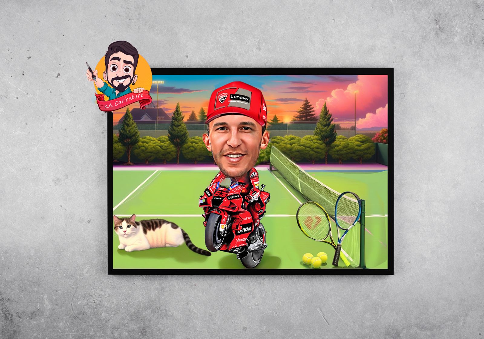 Карикатура “Тенисист”