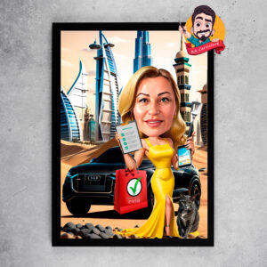 КАРИКАТУРА “Бизнес дама в Дубай”