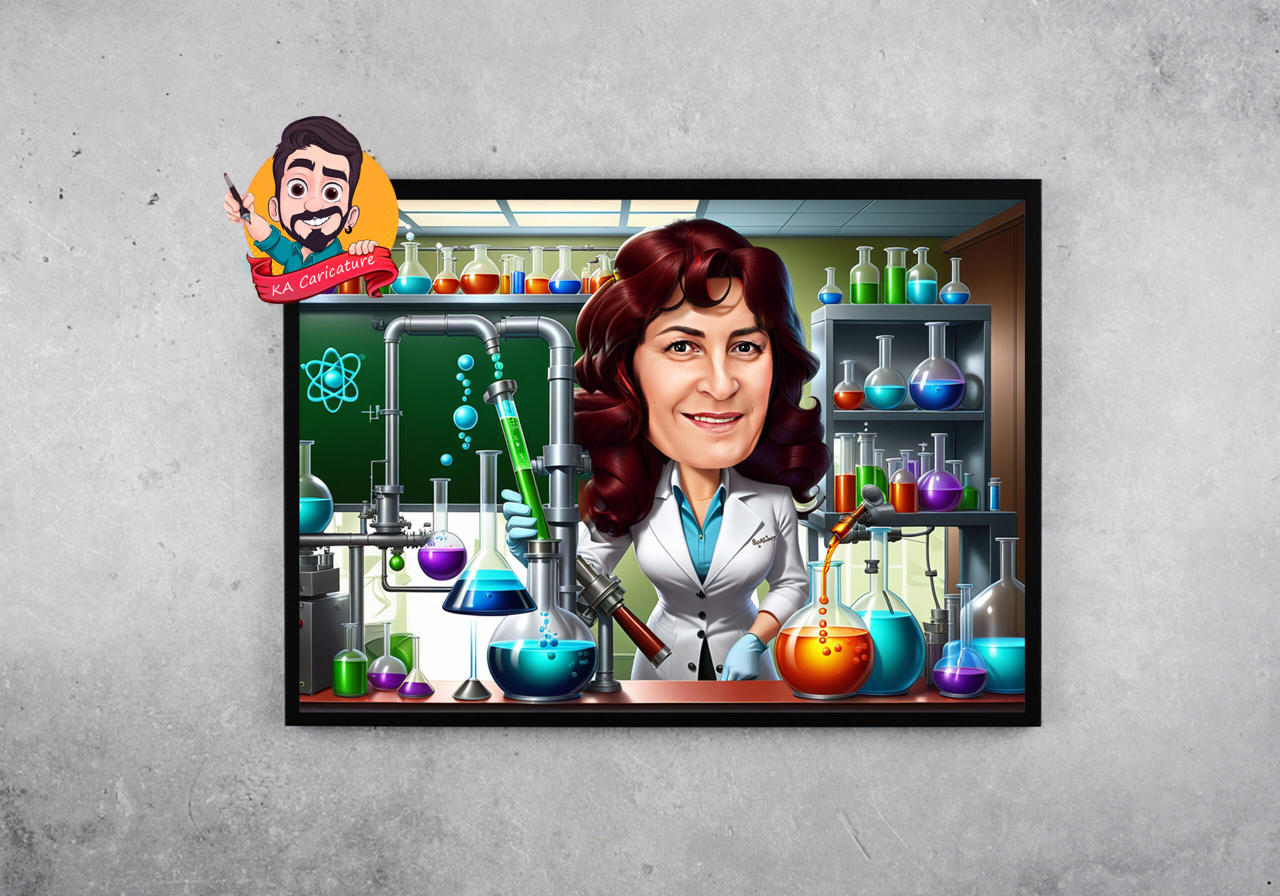 Карикатура "химик"
