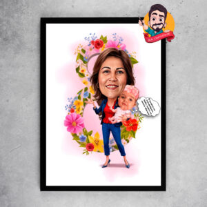 Карикатура „Честит 8 март, мамо!“