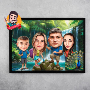 Карикатура  "семейство сред природата"