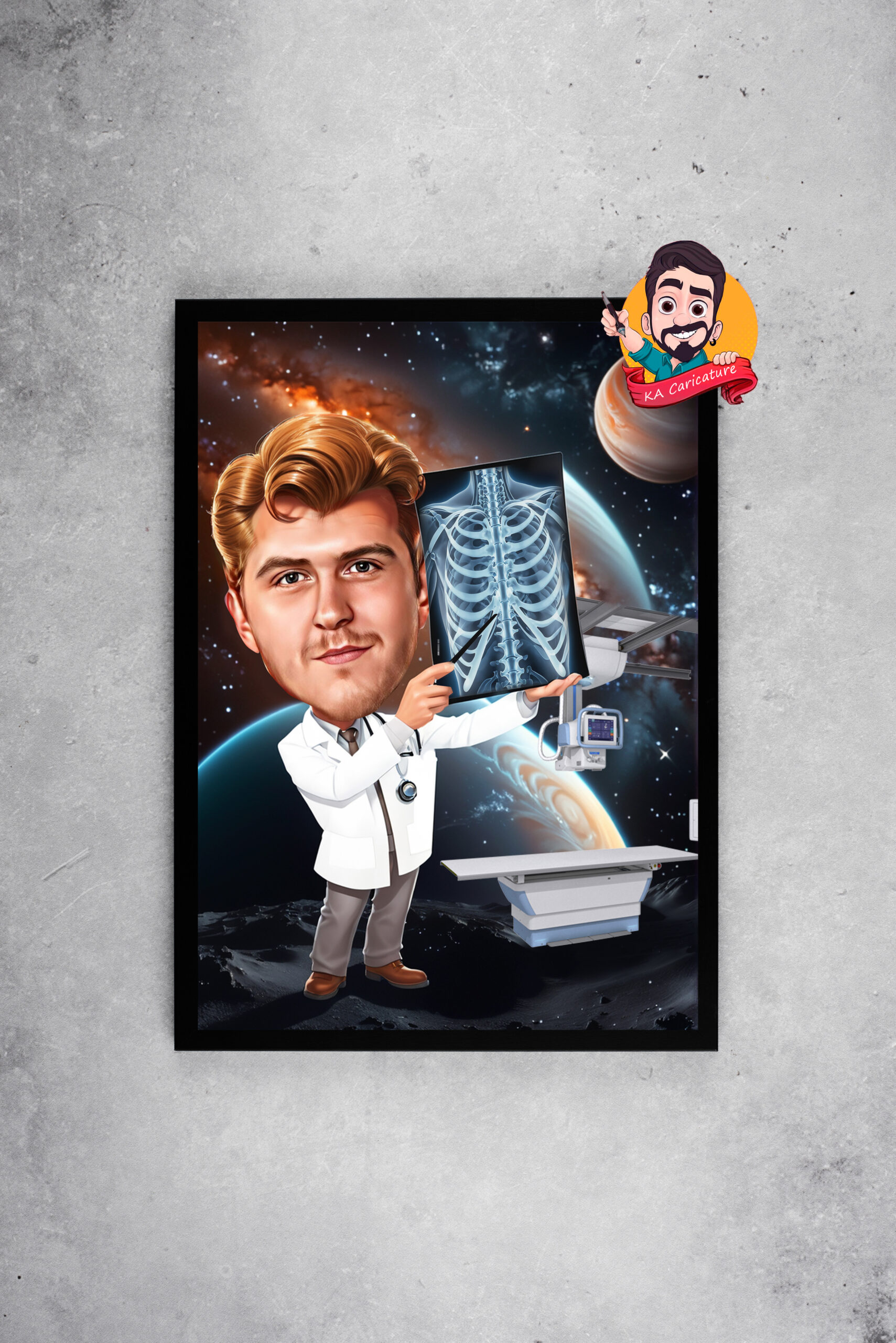 Карикатура "доктор от друга галактика"