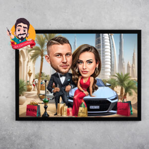 Карикатура "лукс и любов в Дубай"