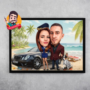 Карикатура "Тя лети, той блести"