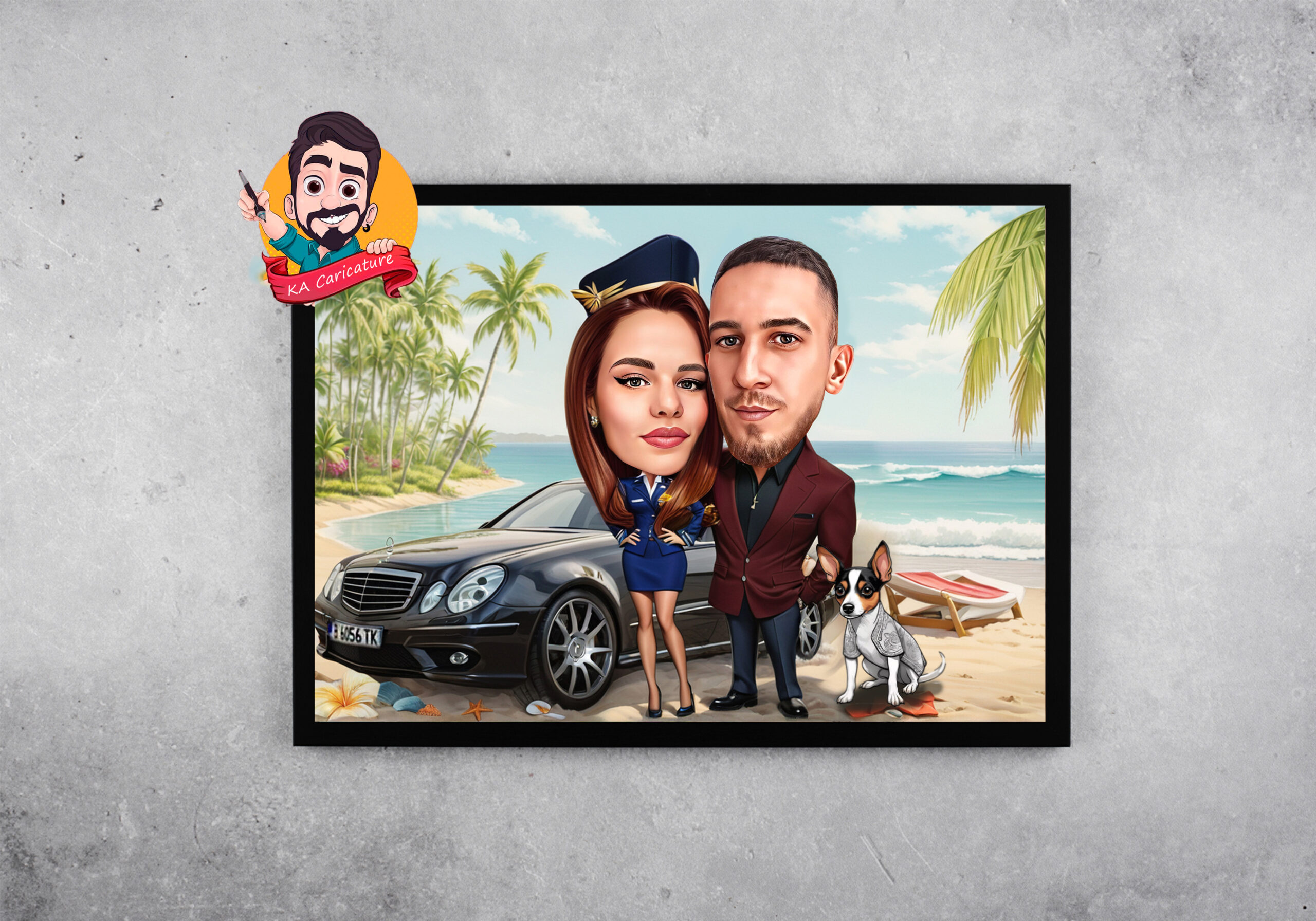 Карикатура "Тя лети, той блести"