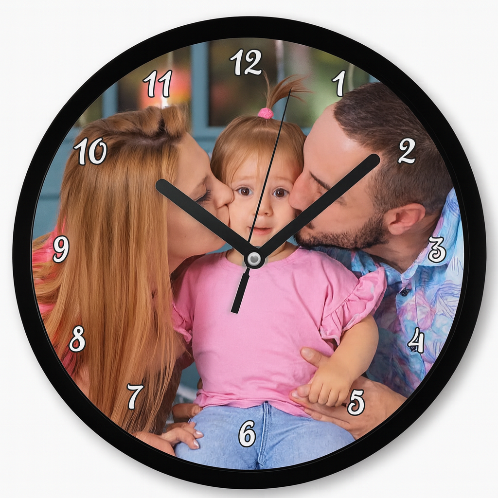 Стенен часовник с снимка