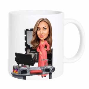 Керамична чаша с карикатура “Маникюристка”