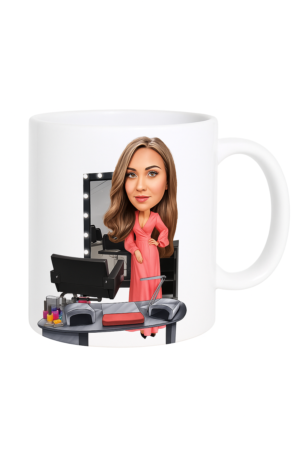 Керамична чаша с карикатура “Маникюристка”