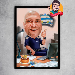 Карикатура "служител на реда"