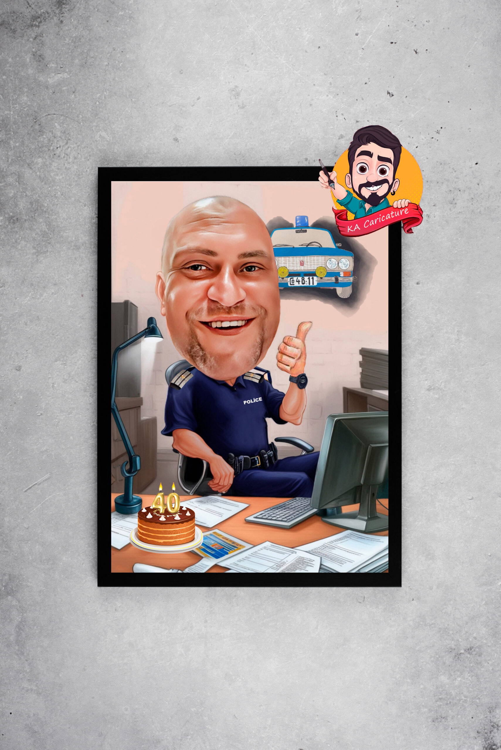 Карикатура "служител на реда"