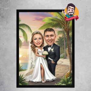 Карикатура  "сватба с кумове"