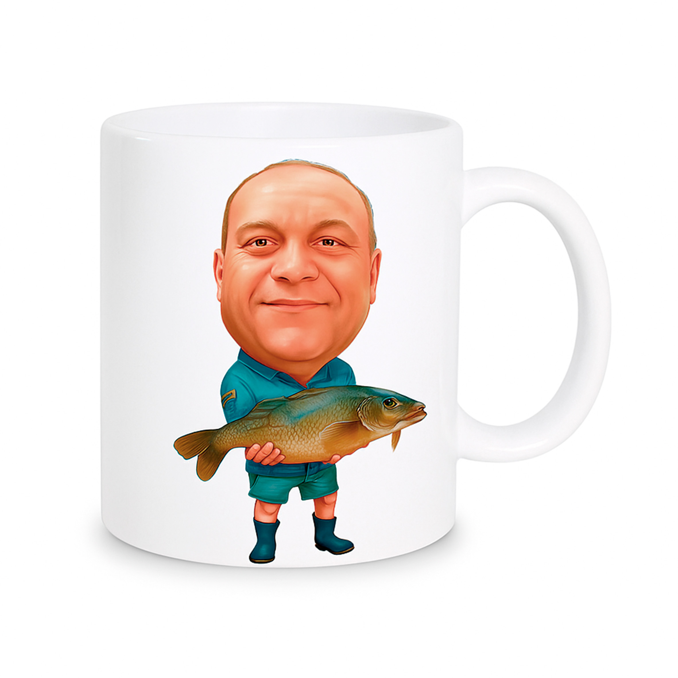 Керамична чаша с карикатура “Златен рибар”