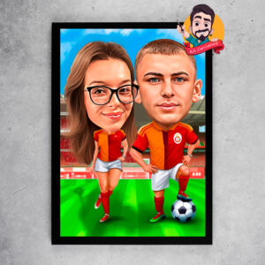 Карикатура „Футболна двойка“